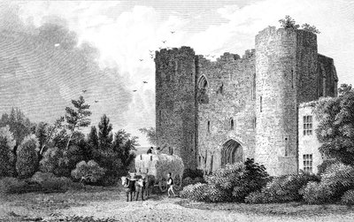 Tunbridge Castle, Kent, graviert von S. Lacey, 1831 von Thomas Mann Baynes